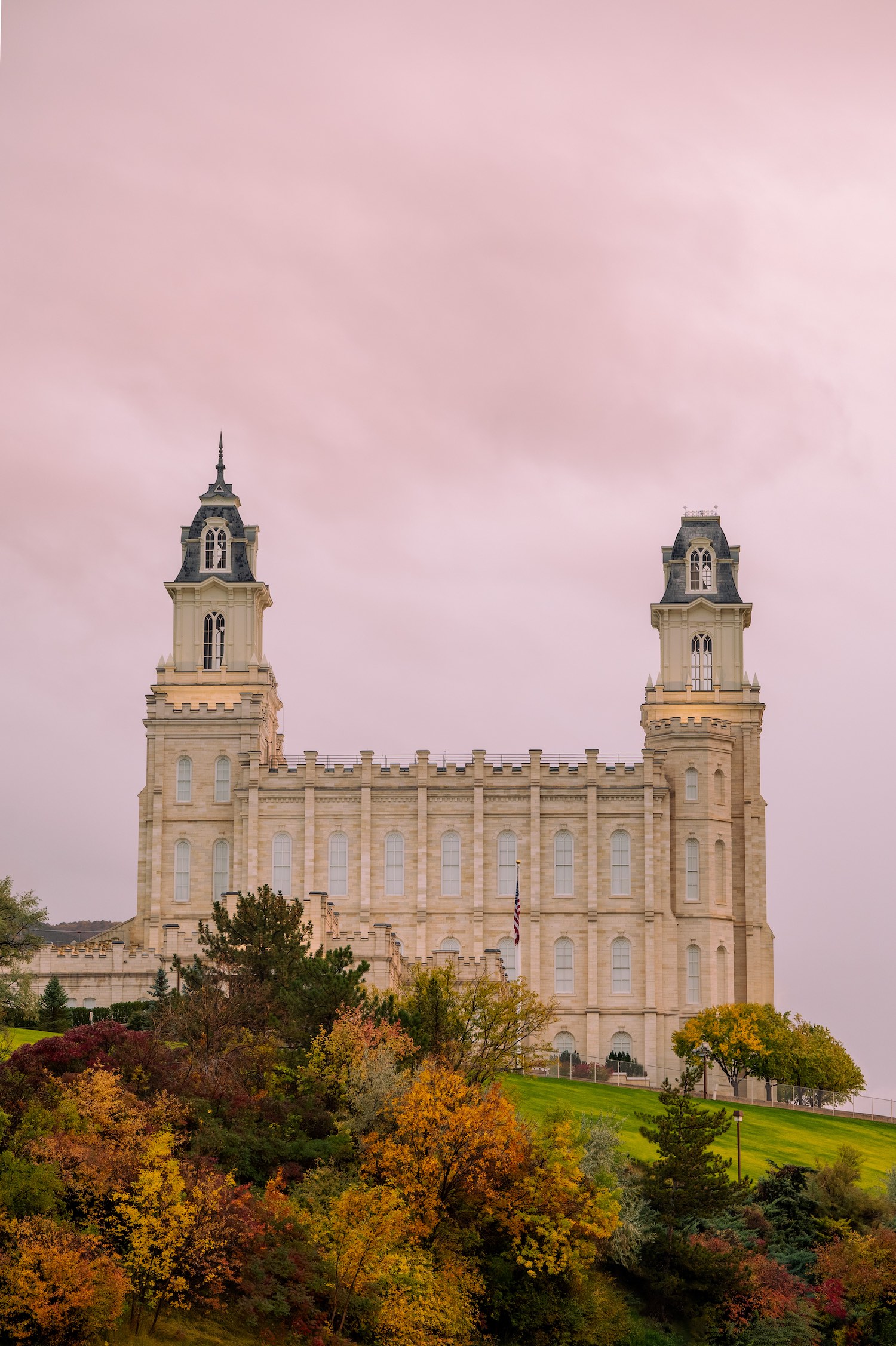 Manti Temple in the Fall | Parker Grimes Photography